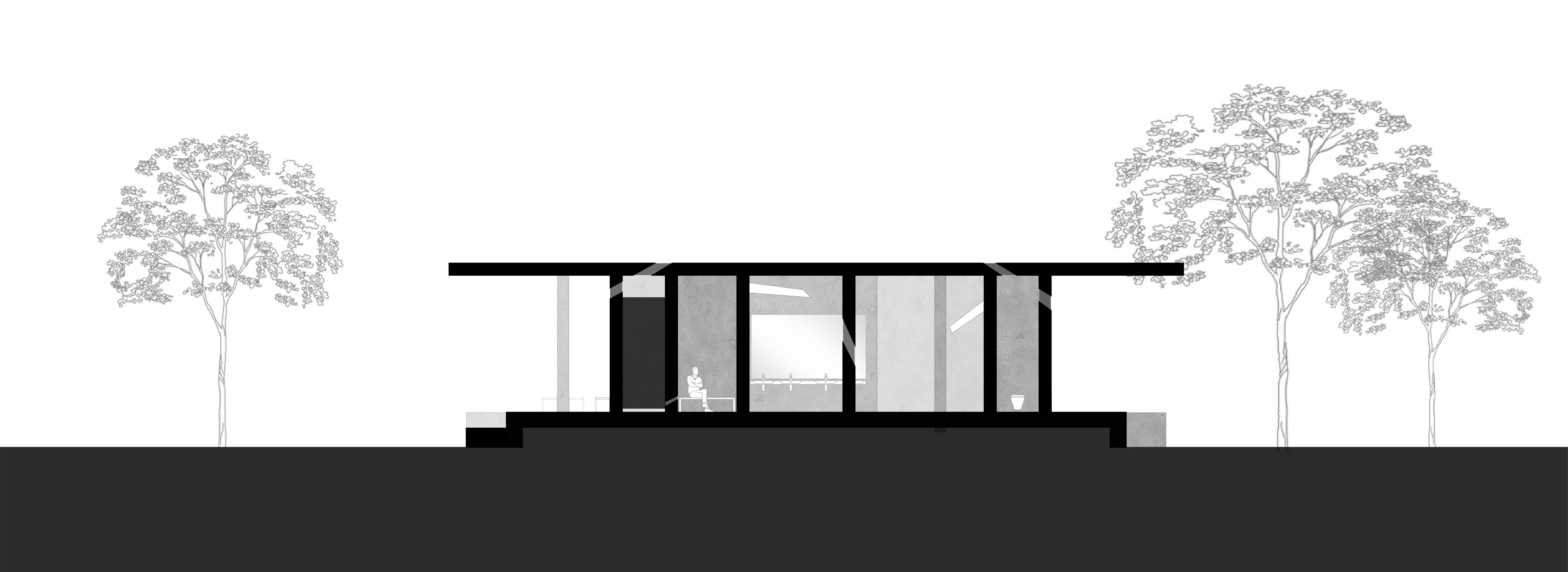 Slit Bathroom Section